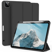 For iPad Pro 11 inch 4/3/2th Generation with Pen Slot Case,For iPad Pro 11-inch(M4)2024 Trifold Stand TPU Soft Back Tablet Cases