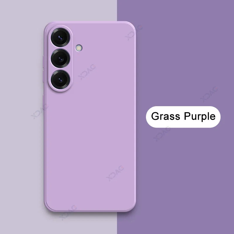 Original Square Liquid Silicone Cute Case for Samsung S26 Plus Ultra Full Protective Cover SamsungS26 S26Plus S26Ultra Phone Bag