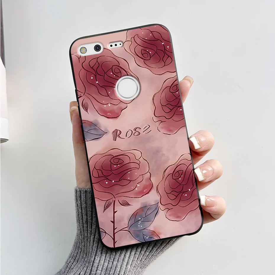 For Google Pixel XL Phone Case Cute Cartoon Soft Silicone Protect Cover Coque For Google Pixel 1 XL Pixel1 1XL Bumper Case Funda