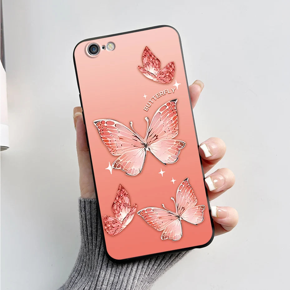 Stylish Painted Cover For iPhone 6 6S Plus Case iPhone6 6S Plus Cover Silicone Soft Phone Back Case For Apple iPhone 6 6S Coque