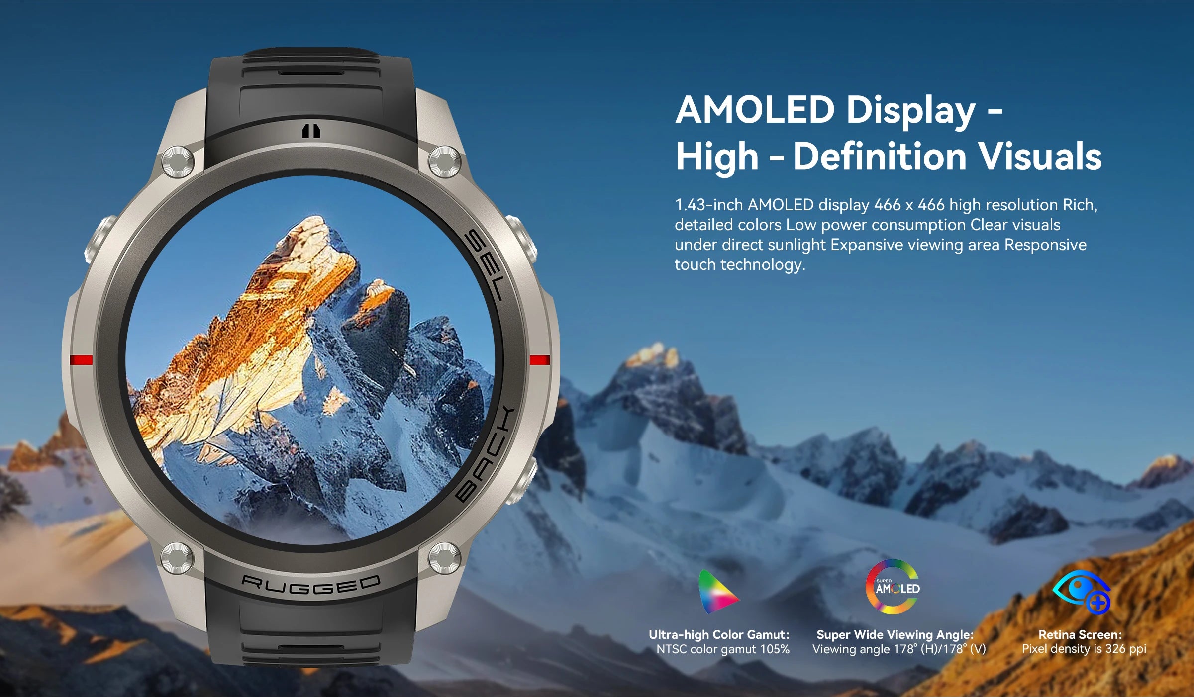 2026 Military Satellite Offline Map GPS Smart Watch Men 1.43''AMOLED Bluetooth Call Compass 5ATM Waterproof 170+Sport Smartwatch