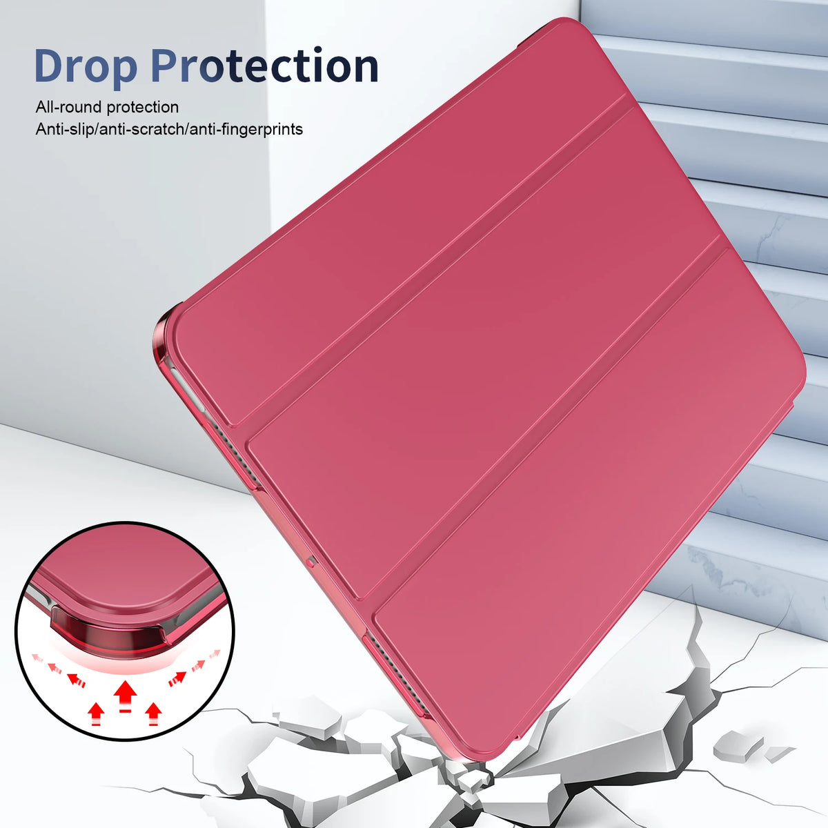 For iPad Air 11-Inch M3/M2 2025/2024,iPad Air 4/5 (2022/2020 5th/4th Generation 10.9-Inch) Case,Slim Stand Hard Back Shell Cover