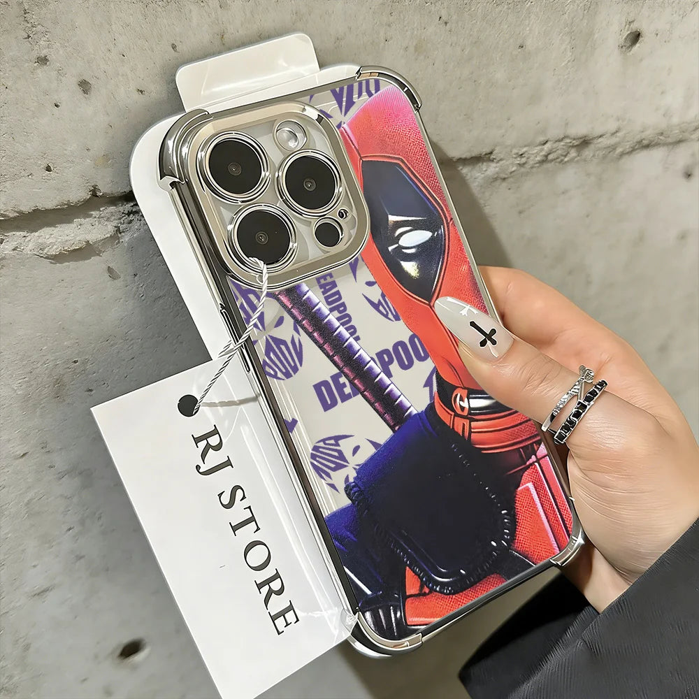 Cool Spidermans Venoms Plating Phone Case For iPhone 17 17e 16 15 14 13 12 11 Pro Max X XR XSMax Mini Air Plus Anti-Fall Airabag