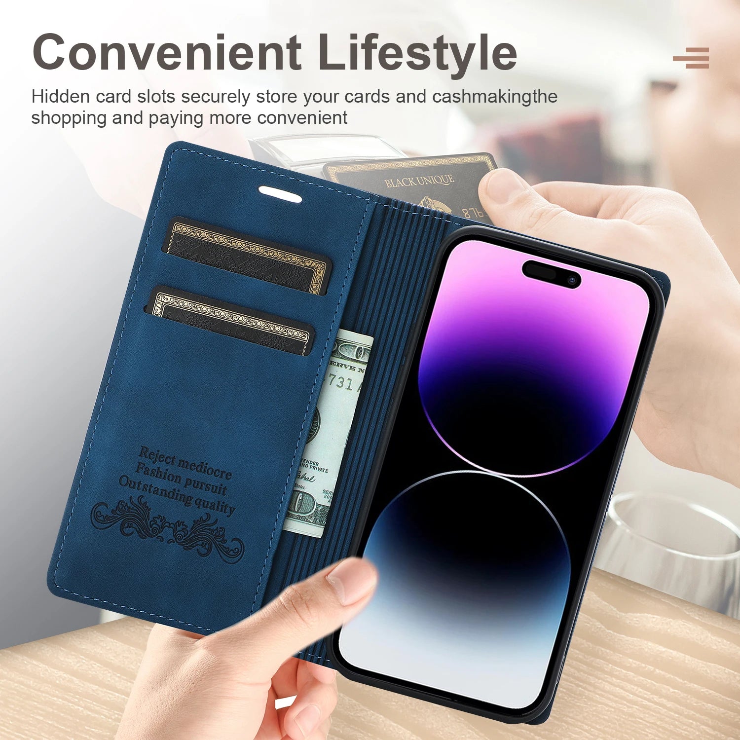 Leather Flip Wallet Case for for iPhone 17 16 15 14 Pro Max 13 11 12 XS Max XR 16E 8 7 Plus SE Magnetic Cards Holder Phone Cover