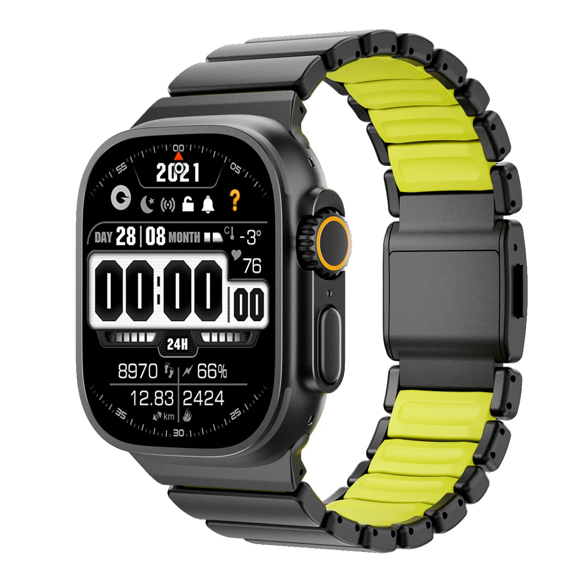 Titanium Silicone Magnetic Strap for Apple Watch Ultra 4/3/2 49mm Series 12/11/10 46mm Metal Band for Iwatch 9 8 7 45mm SE3 44mm