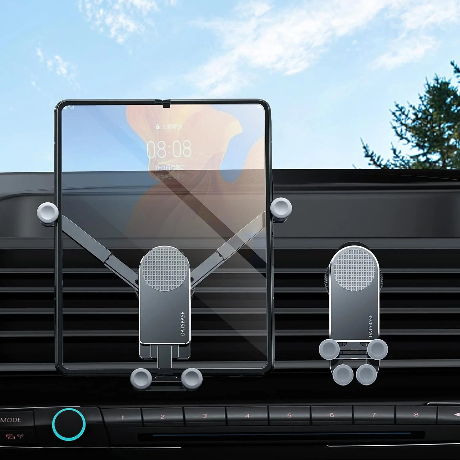 Eary Car Phone Tablet Holder Mount Air Vent Gravity Automobile Stand for iPhone 17 16 iPad Mini Samsung Galaxy Z Fold 7 6 5 S25