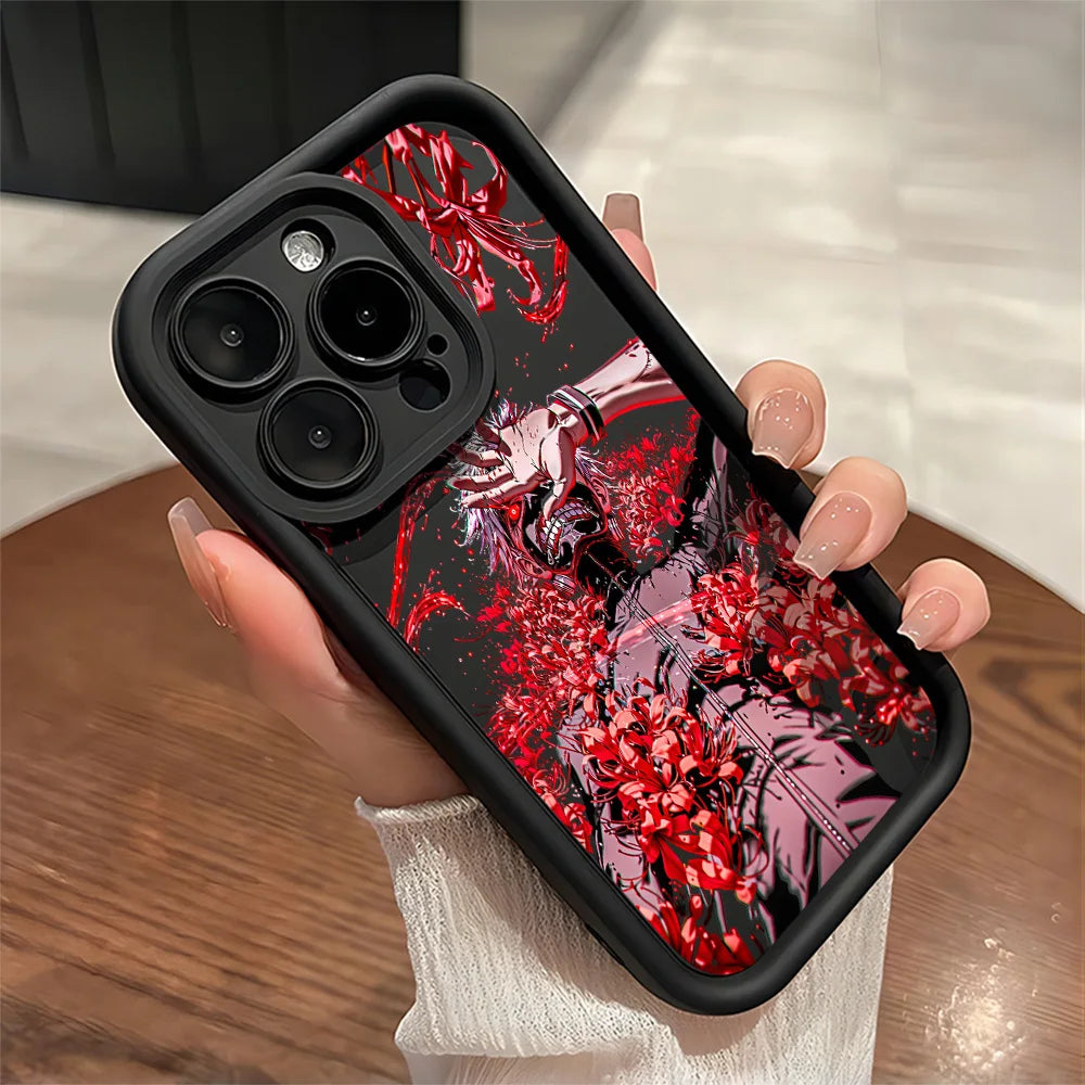 Hot Red Spider Lily T-Tokyo GhoulS Phone Case For Samsung S26 S25 S24 S23 S22 S21 S20 F06 M16 Note 20 FE Plus Ultra 4G 5G Cover