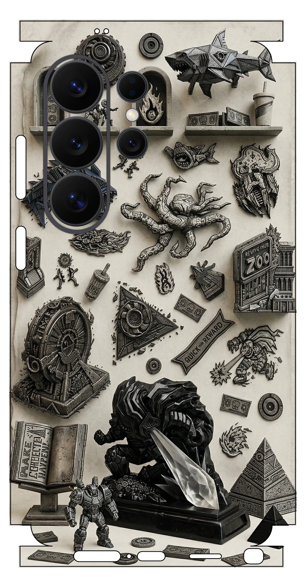 MX005 Sticker Skin for Samsung S26 S25 S24 Ultra Phone Skin Wrap Back Film S26Plus Frame Camera Protective Decal