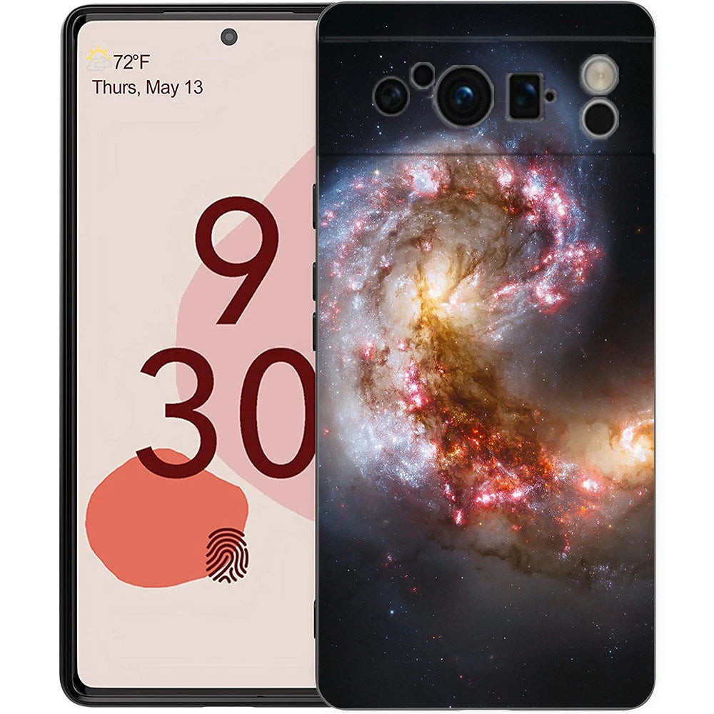 Starry Sky Universe Planet Phone Case For Google Pixel 10A 10 9 8 7 6 Pro XL 9A 8A 6A 7A 5G Soft Shockproof TPU Black Cover