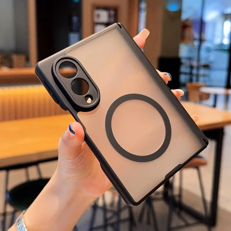 Luxury Matte Skin Feel Hinge Protection for Magsafe Case for Samsung Galaxy Z Fold 8 Wide  7 6 5 Fold8 Ultra Shockproof Cover