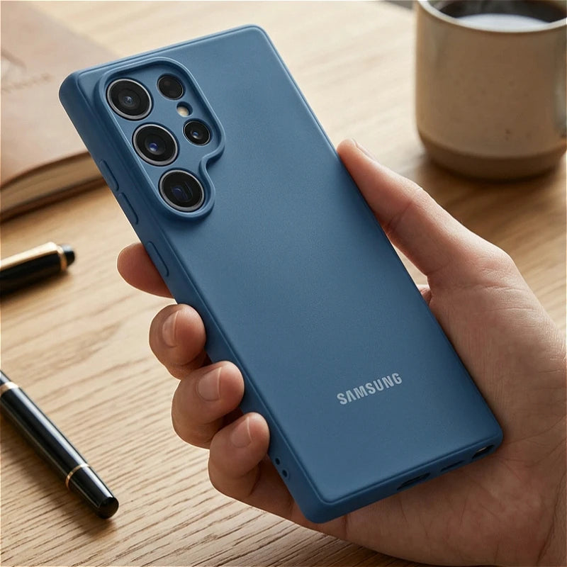 For Samsung Galaxy S26 S25 S24 S23 S22 S21 S20 Ultra Plus FE S25Edge Case Soft Liquid Silicone Cover Ultra Thin Phone Back Cover