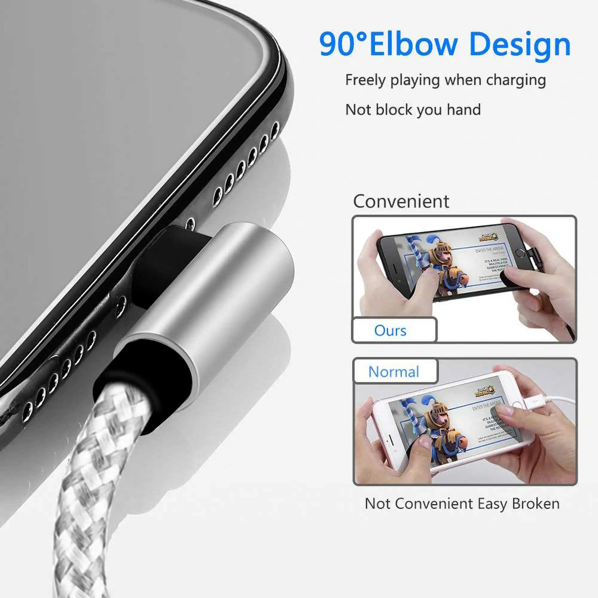 USB Cable 90 Degree For iPhone 14 13 12 11 Pro Max X XR 6s 7 8 Plus 1m 2m Lead Mobile Phone Fast Charging Cord Data Charger Wire