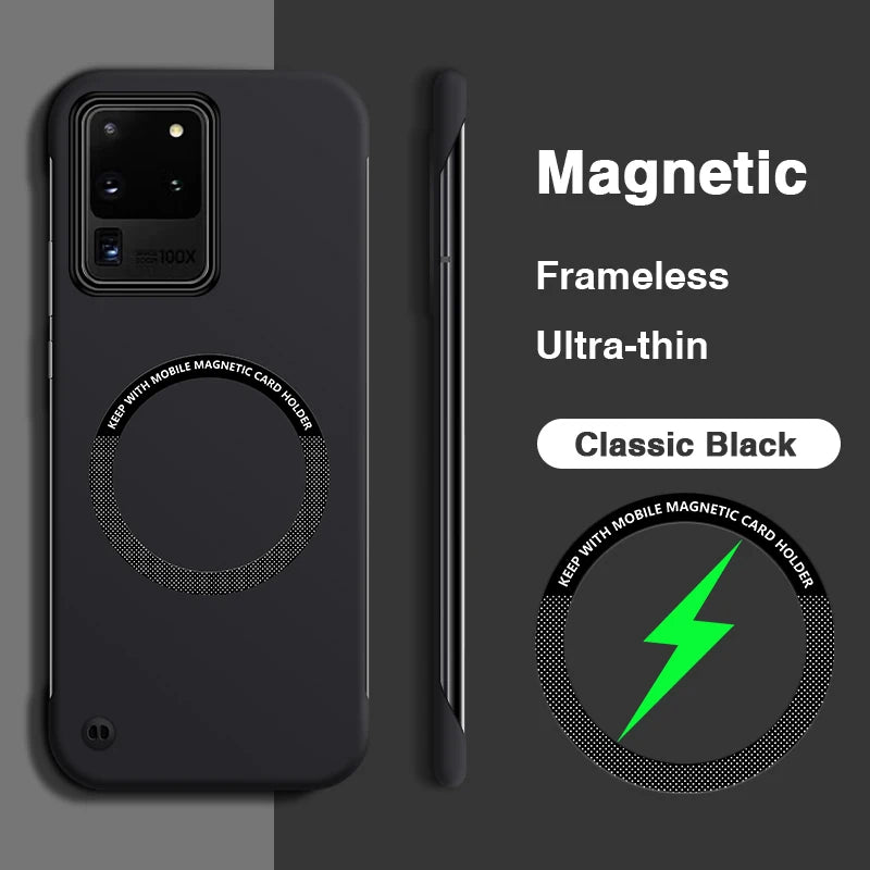 Slim Phone Case for Samsung Galaxy S20 Ultra FE Plus S20Ultra S20FE S20+ S20Plus 5G Magnetic Frameless Simple Back Cover Housing