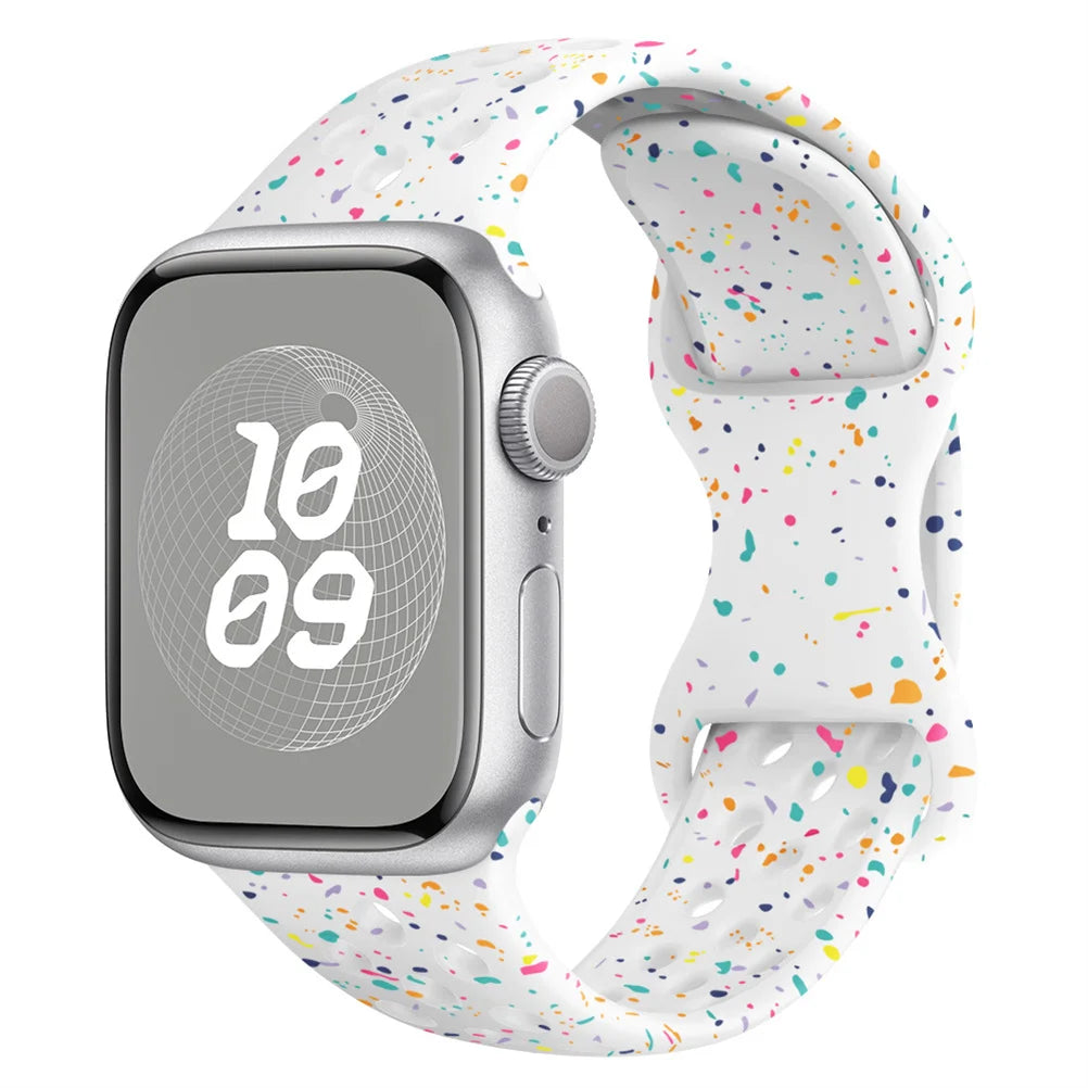 Sport Loop Strap For Apple Watch Band Ultra 2 49mm 44mm 40/41mm 45mm 42/46mm Silicone Bracelet iwatch Series 11 10 9-8-7 6 5 SE