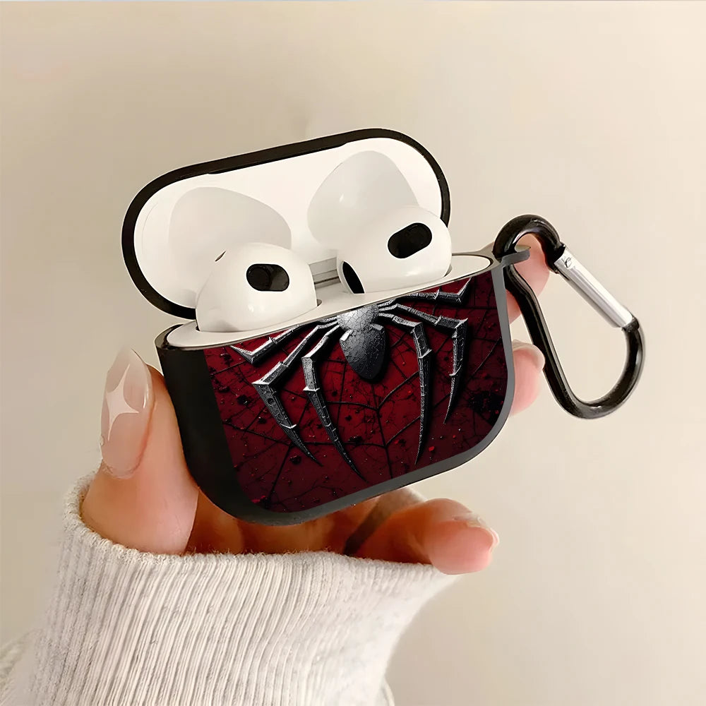 Cool Spider Pattern Silicone Tpu Earphone Case For AirPods Pro3/Pro2/Pro Earbuds Case For AirPods 1/2/3/4 Shockproof Soft Cover