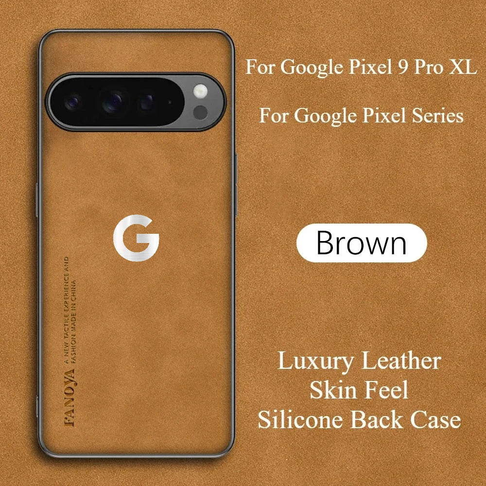 Luxury Sheepskin Leather Full-cover Phone Case For Google Pixel 11 Pro XL 10A 9A 10 9 8A 7A 6A Pro PU+TPU Edge Shockproof Cover