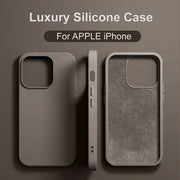 Luxury Shockproof Case For Apple iPhone 11 12 13 14 15 16 17 Pro Max 17 Air Plus Liquid Silicone Cases Cover Phone Accessories