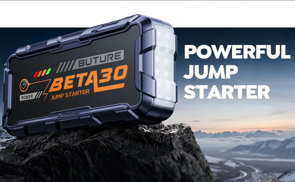 BUTURE 6000A Car Jump Starter Power Bank 18W Portable  Battery 26800 mAh Car Battery Emergency Boosters BETA30