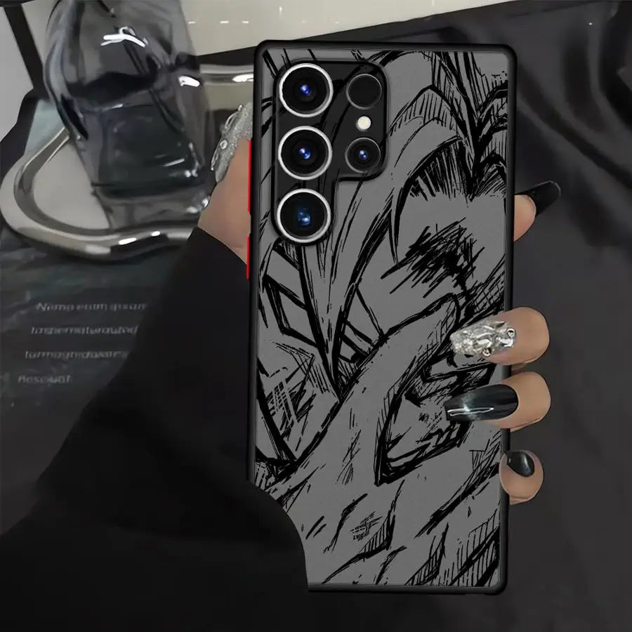 Case for Samsung Galaxy S22 S21 S24 Plus S26 Note 20 Ultra 10+ S25 Ultra S20 S23 FE Phone Cover Dragon Ball Goku Vegeta