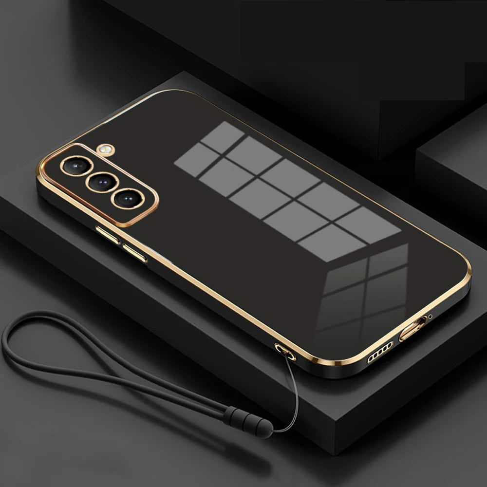 For Samsung Galaxy S23 S22 S21 S20 S22 + 23 S21 Ultra S10 Plus S20 FE S22Ultra S23Ultra S21FE Case Luxury Phone Cover 6D Plating
