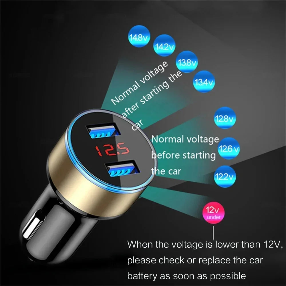 4 in 1 Retractable Car Charger Fast Charging Car Charger  with USB Type-C Cable & 2 Type C Charging Ports, Universal Car Charger