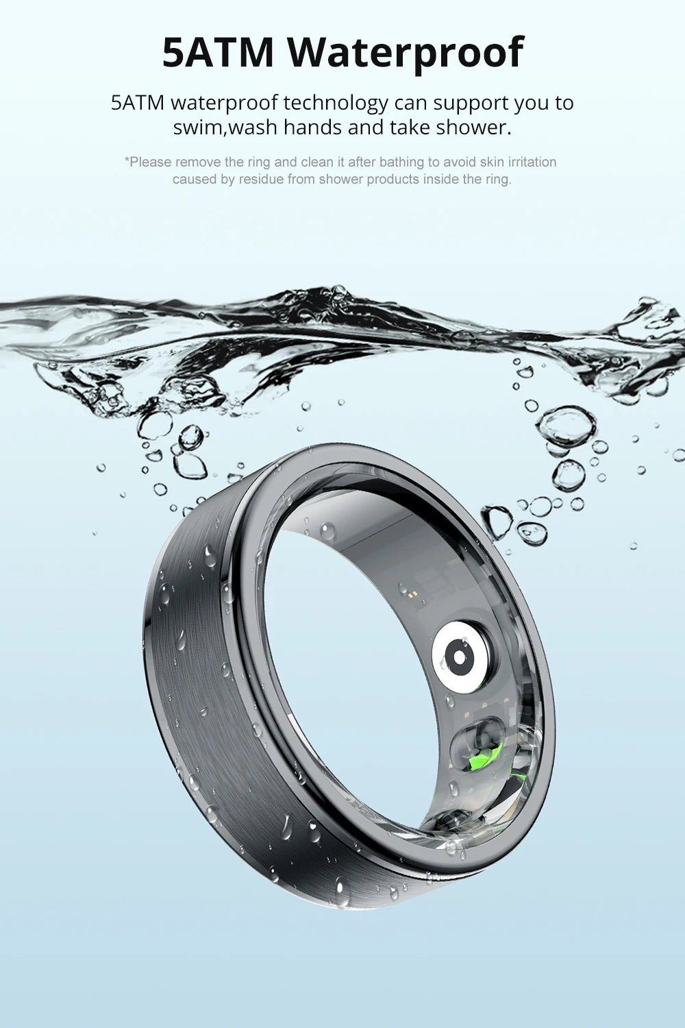 [2024] COLMI R03 Smart Ring Men Women, Battery Life 39 Days, Health Monitor, IP68 & 5ATM Waterproof, Multi-sport Mode