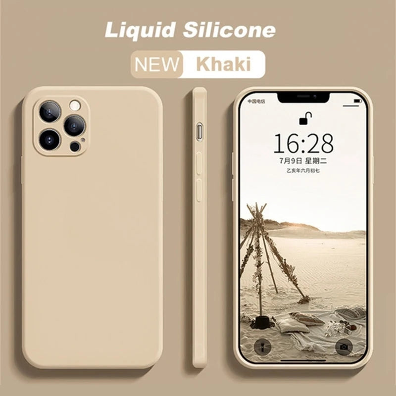New Yellow iphone Case For Apple iPhone 17 16 15 14 13 12 11 Pro Max 12 13 Mini X XR XS SE 14 15 16 Plus Liquid Silicone Cover
