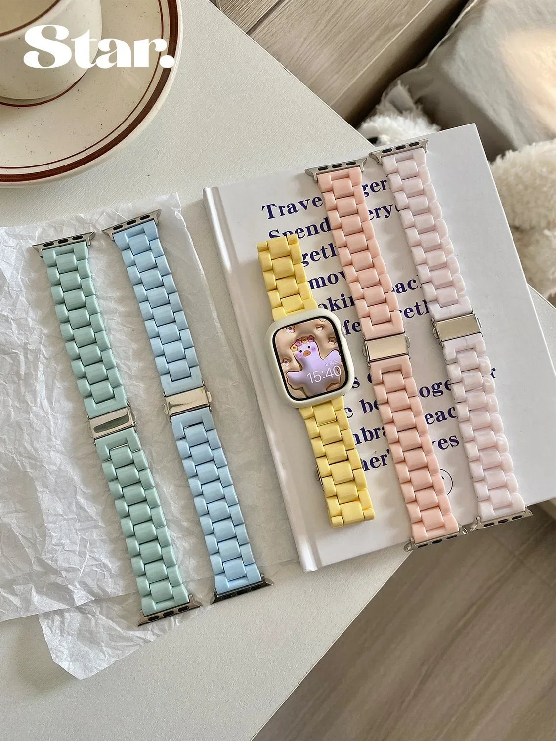 Watch strap+Case+glass For apple watch band 44mm 40mm 38/42mm Candy bracelet iwatch ultra2 49mm serie 9 8 7 6 5 4 3 Se 41mm/45mm