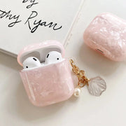 Pearl Earphone Protective Case For Apple AirPods 4 3 Pro 2 1 Case Silicone Headphone Cover With Keyring For Air Pods 3rd 4th Gen