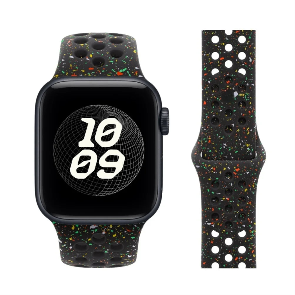 Original Silicone Strap For Apple Watch 46MM 45MM 44MM 49 41 40MM 42MM Sports Rubber Band Iwatch Series11 10 9 8 7 6 SE Ultra2/3