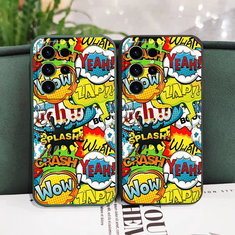 Explosiver English Phone Case For Samsung Galaxy S25 S24 S23 S22 S21 S20 S10 S10E Ultra Plus FE Note 20 Ultra 10 Plus Cover