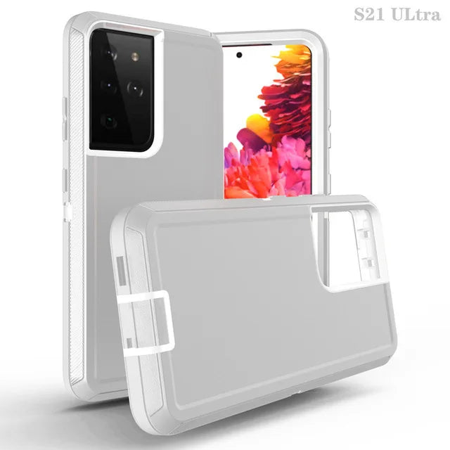 3 IN1 For Samsung Galaxy S23 S22 S21 S20 S24 ULTRA S10 S8 S9 S24Plus Note 20 10 Heavy Duty Shockproof Armor dustproof Phone Case