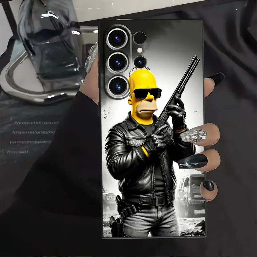 Cool Cartoon Simpsons Funda Phone Cover Case for Samsung Galaxy S26 Ultra S25 Plus S24 S23 S20 Ultra S10 S9 S21 FE Note 20 8 9