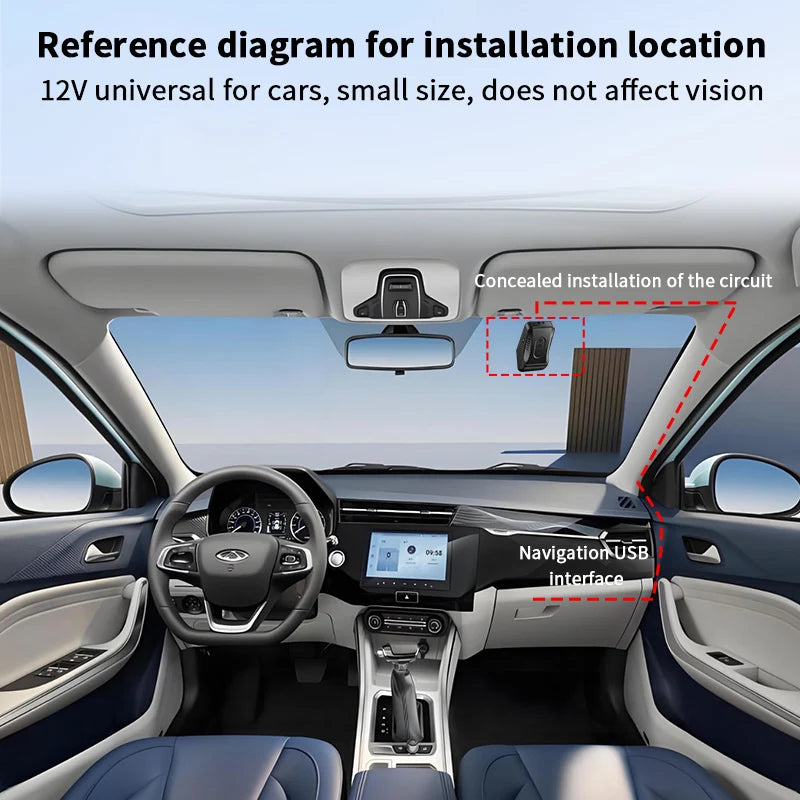 ADAS USB Car DVR Dash Cam 1080P HD for Android Navigation 170° Wide Angle ADAS Intelligent Assistance Driving Recorder