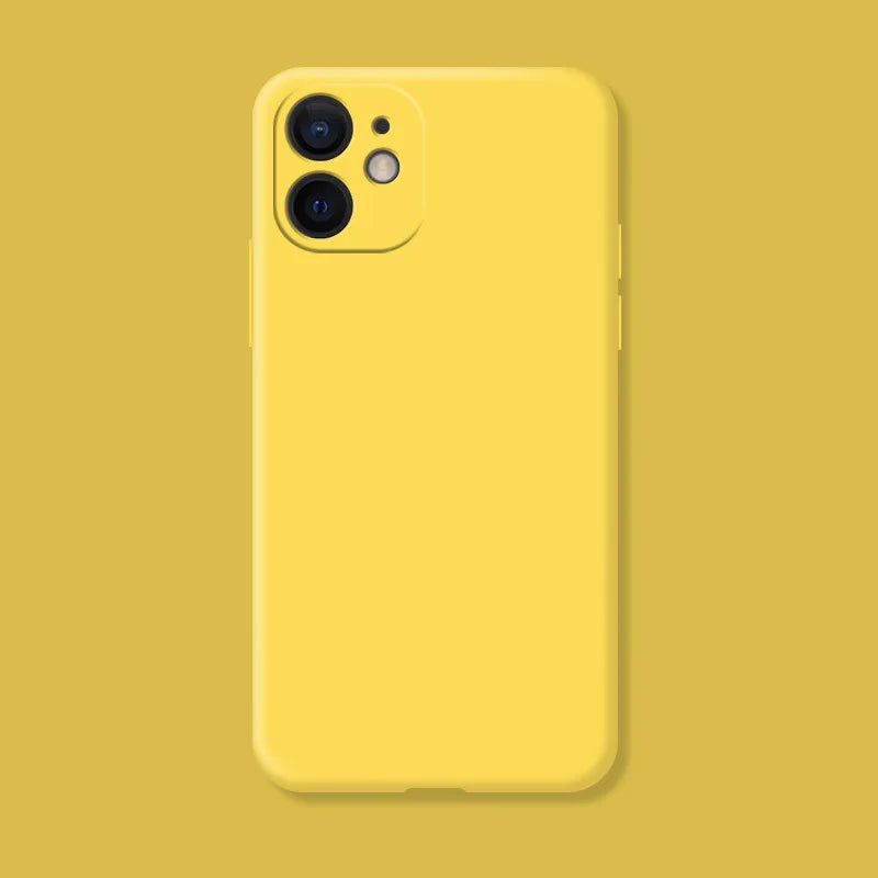 For iphone 11 Case For iphone 11 12 13 mini 14 15 Pro Max Shockproof TPU Liquid Silicone Protective Phone Back Cover Case
