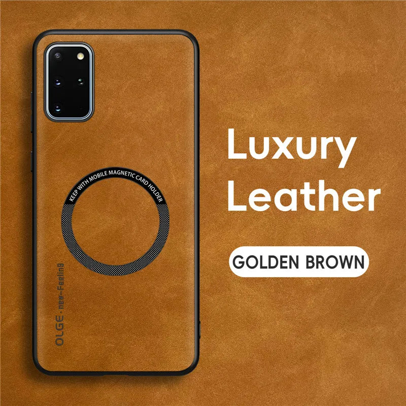 Magnetic Retro Leather Case For Samsung Galaxy S20 Plus Ultra S20Plus S20Ultra Wireless Charging Phone Case Cover