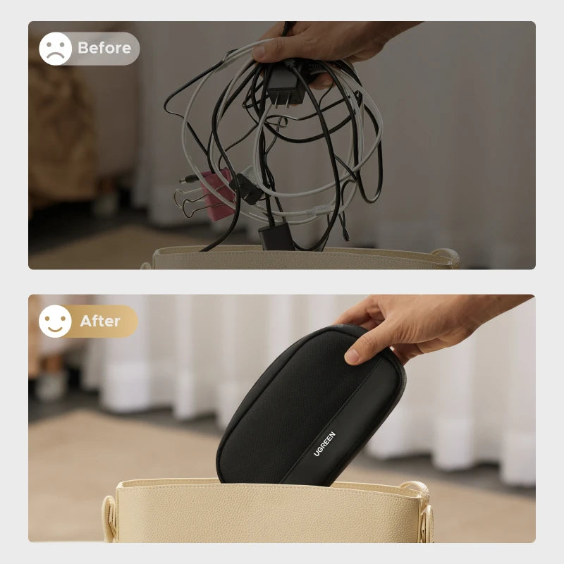 UGREEN Storage Bag Case Organizer Bag S/M Size for Laptop Power Adapter HUB Earphone Cable Charger PC Digital Laptop Accessories