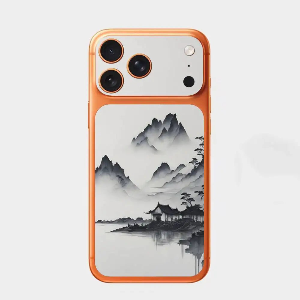 By The Mountainside   For iPhone 17pro,17pro max Carmere and Back Cover Decal Wrap Skin Colorful Rear Protective Sticker Film