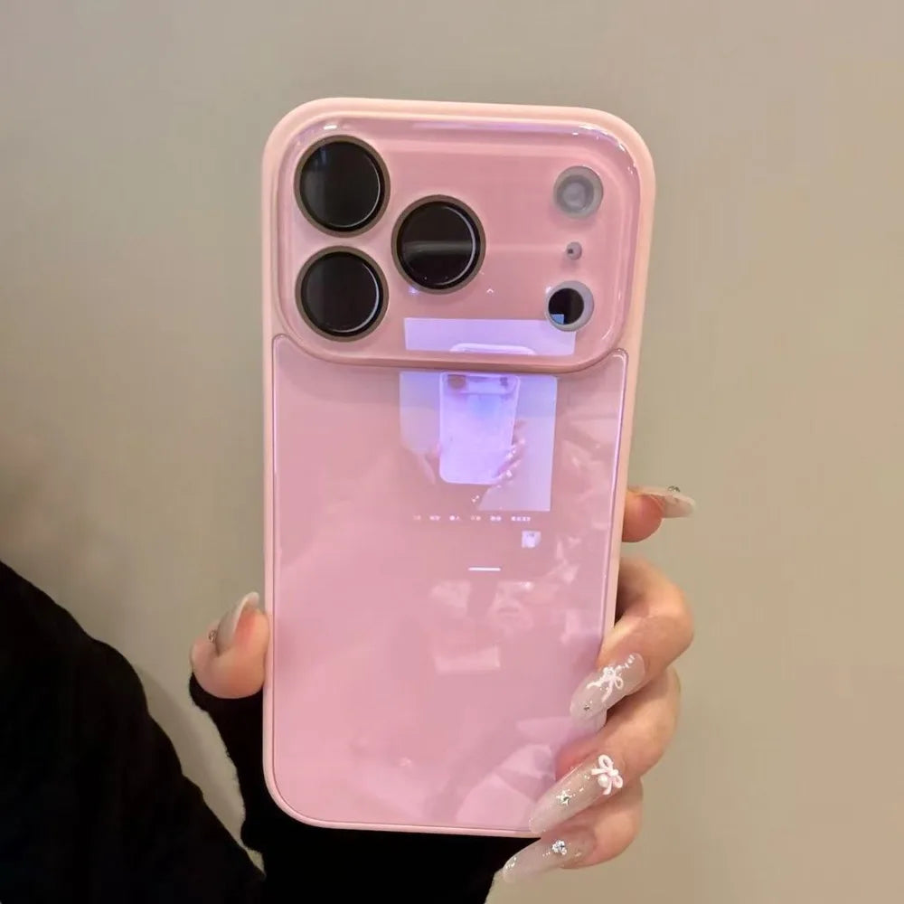 Fashion Candy Solid Color Hard Case for iPhone 14 15 16 17 Pro Max 12 11 13 Tempered Glass Lens Protector Shockproof Back Cover