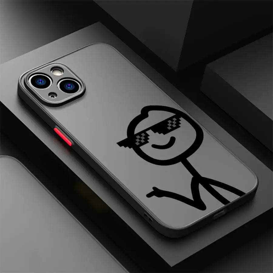 Cartoon Matchman Shell Phone Case For Samsung Galaxy S23 S24 S25 S26 Ultra S22 S21 S20 Plus FE A15 A16 A34 A35 A54 A55 A56 Cover