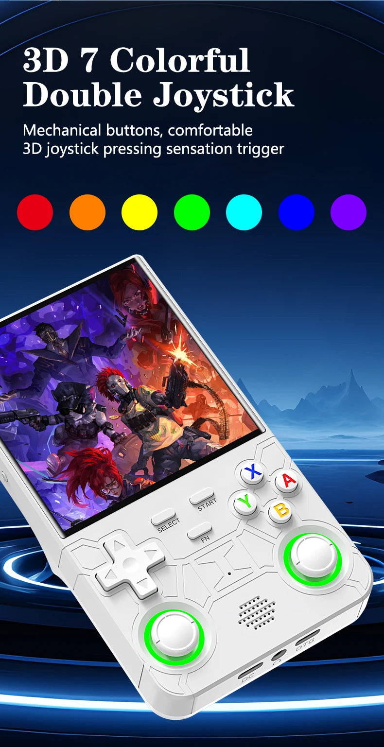 R36 Ultra Console Portable Retro Game 4‘’ IPS Screen Handheld Game Players Emulator Pocket Video Player 64G/128G