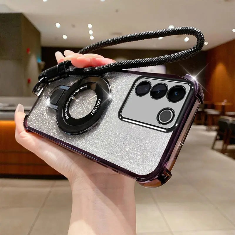 Strap Lanyard Magnetic Phone Holder Case For Samsung Galaxy S26 S25 edge S24 S23 S22 S21 S20 FE Ultra Plus Shockproof Cover