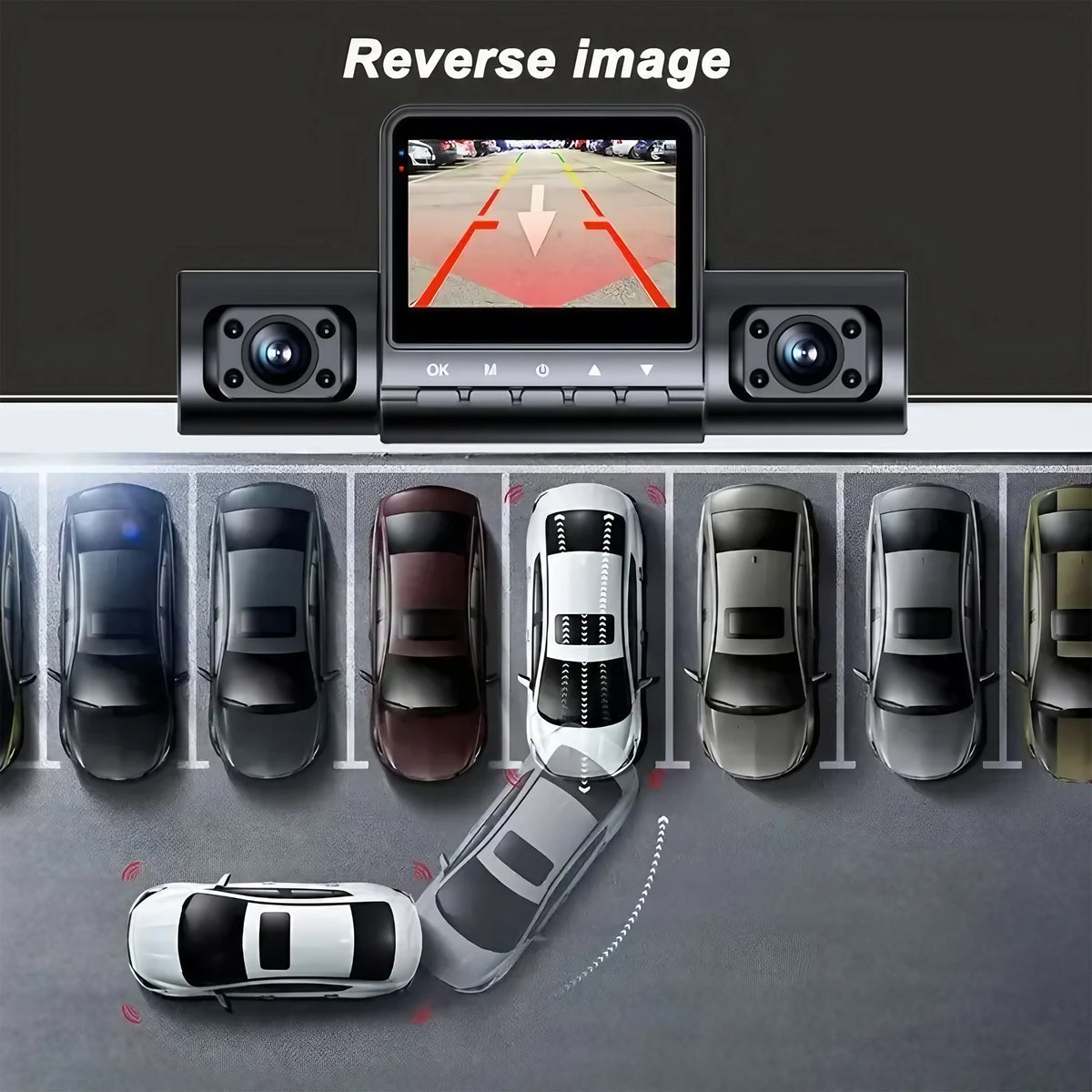 4 Lens Dash Cam 1080P Full HD 360 All Around View Car DVR 3 16 Inch IPS Screen Dashboard Camera Super Night Vision G Sensor Loop Recording Support Laptop Connection Professional Vehicle Driving Recorder Complete Interior Exte