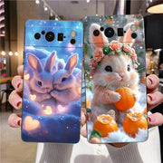 Ink And Wash Painting Rabbit Art Phone Case Cover for Google Pixel 10 9 8 7 6 7A 6A Pro Shockproof Soft TPU 9 Pro XL Shell Capas