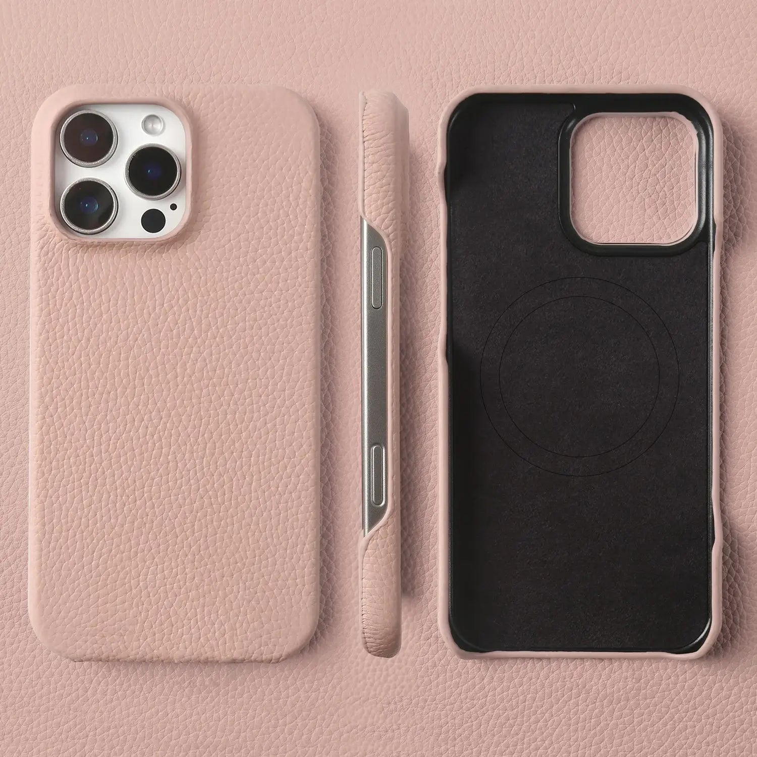 Premium Magnetic Genuine Leather Case For iphone 16 Pro Max 15 14 13 12 11 Wireless Charge Magnet Magsafe Cover Shockproof Coque