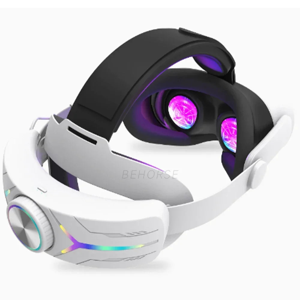 RGB Head Strap 12000mAh Battery Head Strap Compatible for Meta Quest 3/3s, Head Strap Battery VR Accessory for Meta Quest 3