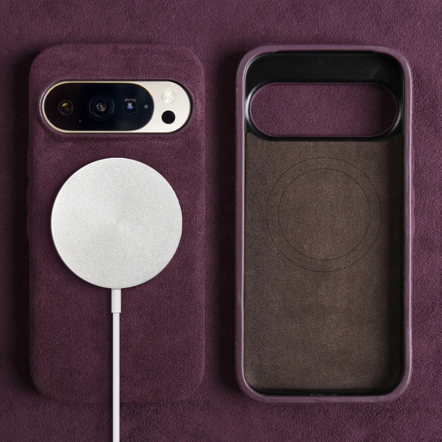 Luxury Magnetic For Google Pixel 10 Pro 9pro 8pro 7pro For ALCANTARA Back Case Artificial Leather Supercar Suede Phone Cover