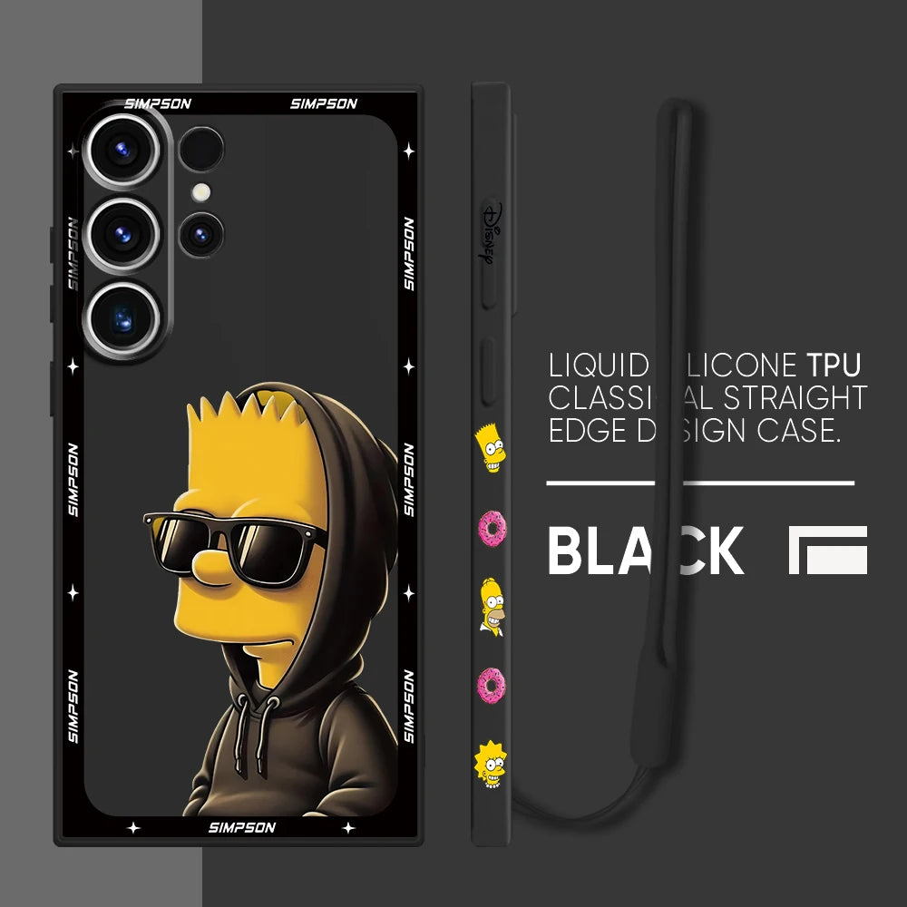 Soft Bumper Silicone Case for Samsung Galaxy S20 FE S21 Plus S24 Ultra S23 Ultra 5G S22 S22 Ultra S25 Funny Cool Simpsons Cover