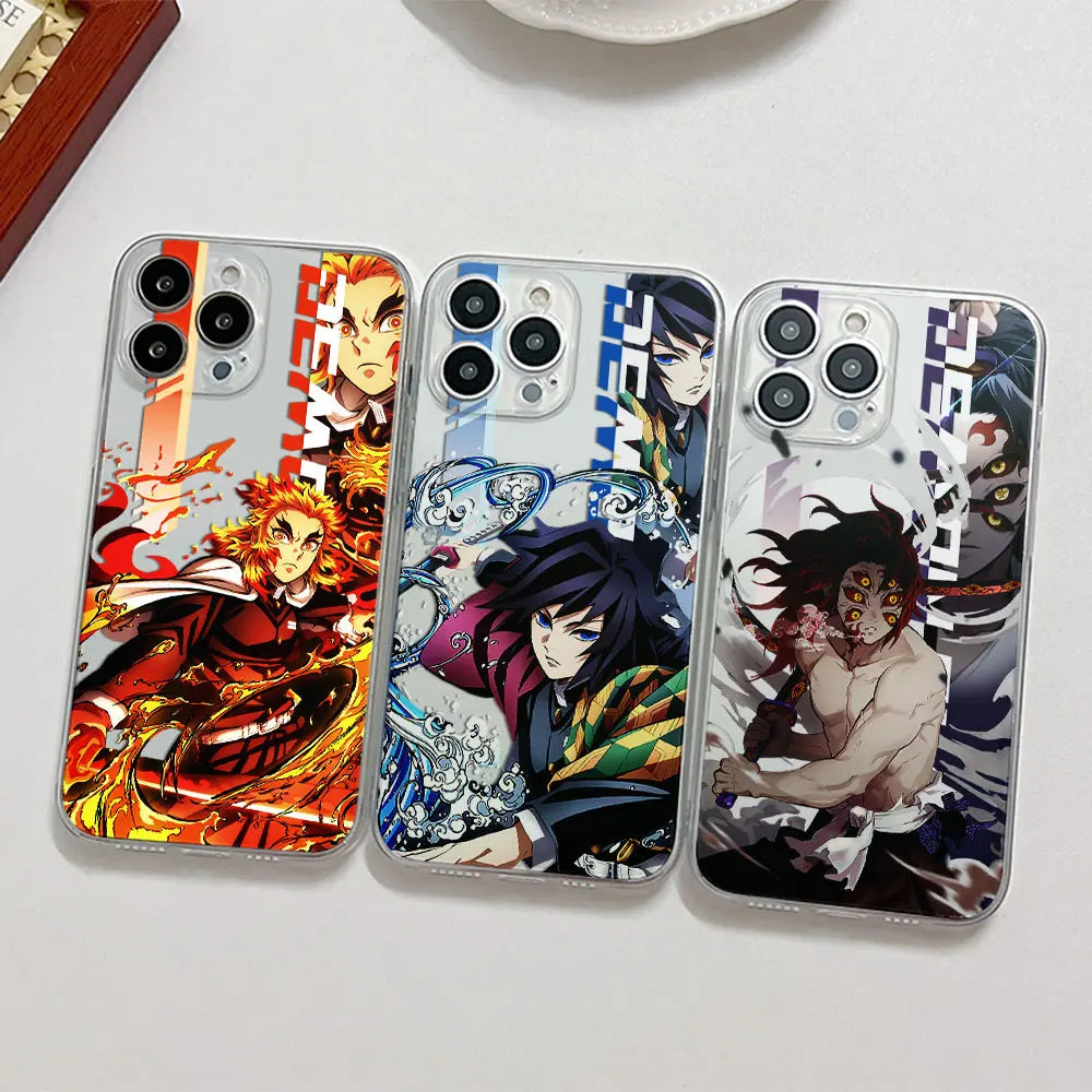 Phone Case For Samsung S26 S25 S24 S23 S22 S21 S20 FE Note20 Plus Ultra Lite Edge 5G Anime Demon Slayer Clear Soft TPU Cover