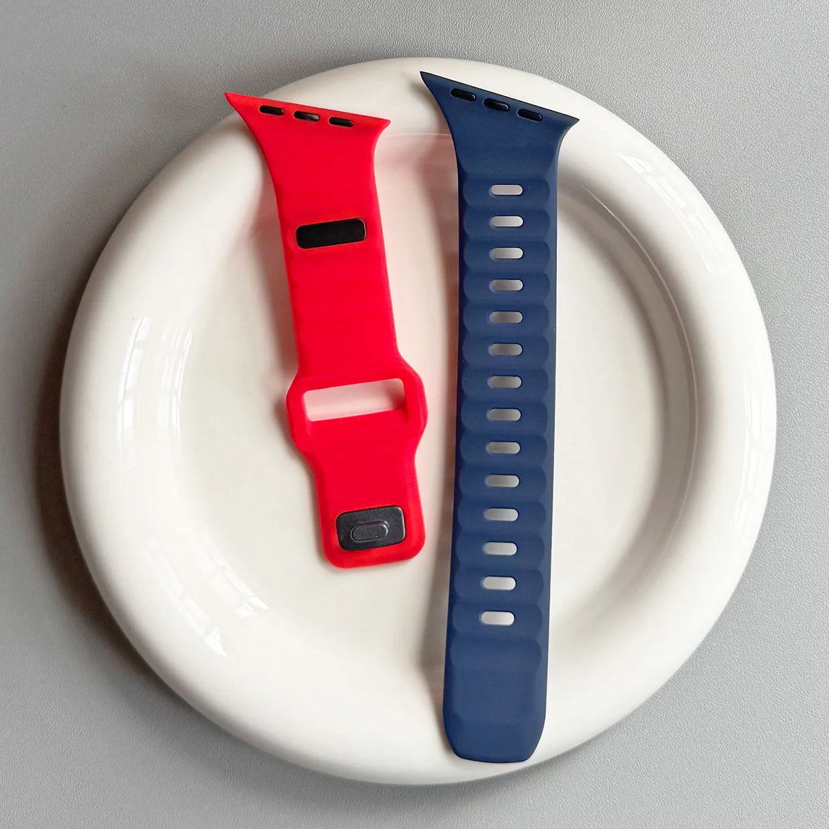 Irregular Silicone Strap For Apple Watch Band Ultra 49mm 40mm 41mm 44mm 45mm 46mm Correa Bracelet iWatch Series 11 10 9 8 7 6 SE